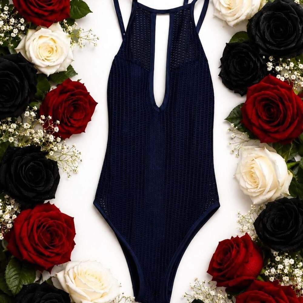 Red Carter Sun Dance Mesh Keyhole One-Piece Swimsuit